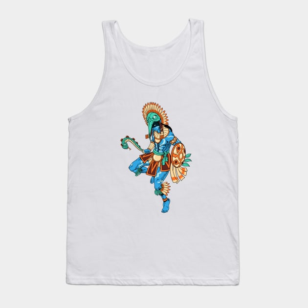 Aztec god of war and the sun - Huitzilopochtli Tank Top by Modern Medieval Design